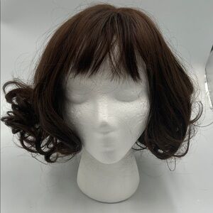 Stylish Short Curly Women's Brunette French Bob Wig